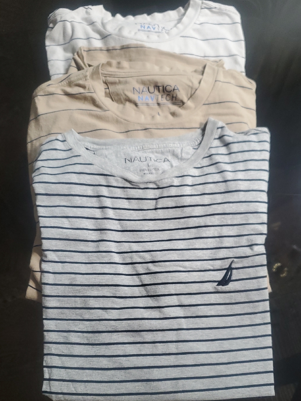 NAUTICA NAVTECH Short Sleeve Tee Large 3 Shirts